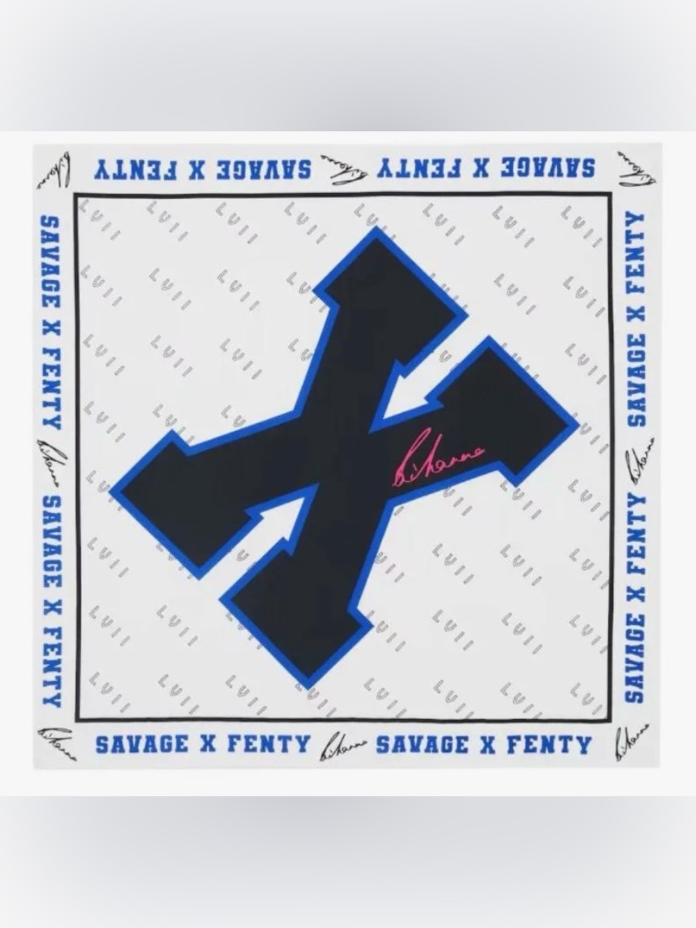 NWT Savage X FENTY Unisex Game Day Super Bowl LVII Bandana - White